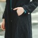 Fashion black Coat trendy plus size Notched pockets Winter coat boutique long sleeve coat