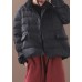 New black Parkas casual snow jackets winter short coats stand collar