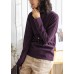 Women purple clothes For Women high neck trendy plus size knit sweat tops