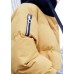 Casual trendy plus size down jacket overcoat yellow hooded drawstring down jacket woman