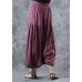 women red linen Cinched pants plus size women harem pants