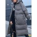 women trendy plus size winter jacket overcoat gray hooded zippered women parka