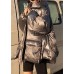 Fine silver gray down coat winter plus size womens parka hooded zippered Fine winter outwear